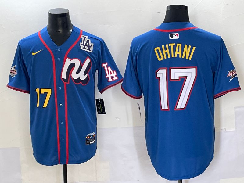 Men 2025 Los Angeles Dodgers #17 Ohtani Blue All star Nike MLB Jersey style 8->los angeles dodgers->MLB Jersey
